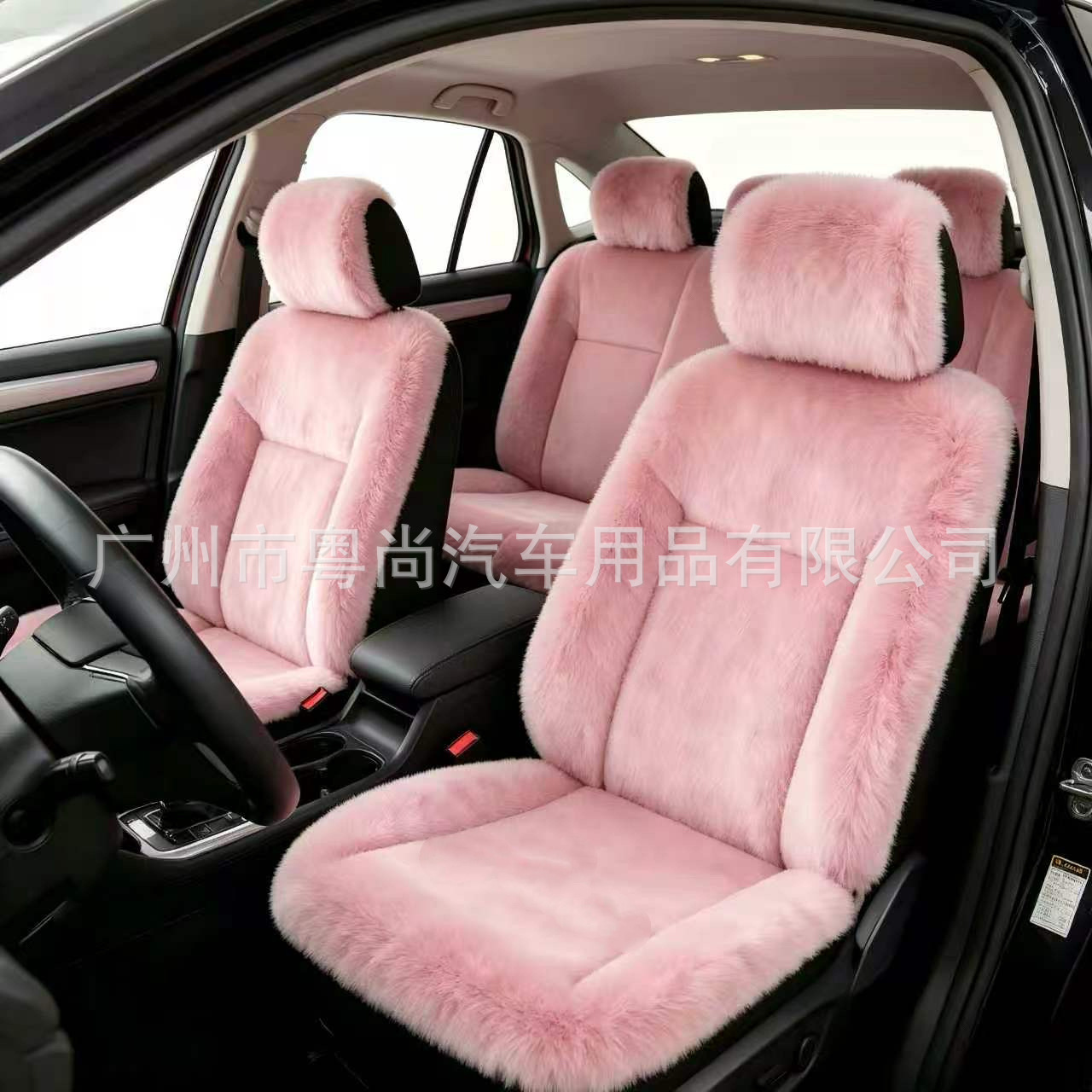 New winter cross-border bestseller, solid color plush 5-seater universal car seat cover, hot-selling on Amazon and Temu