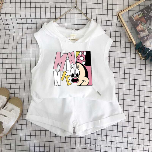 Summer new Korean style children's clothing for boys and girls, vest and shorts suit, baby, baby and children's summer dress, two-piece set