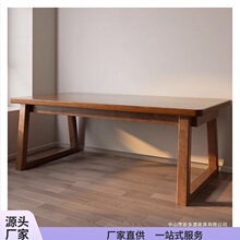 实木书桌家用双人学习桌写字台简约办公桌长条大桌子工作台电脑桌