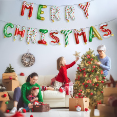 16インチクリスマスアルミ膜拉旗グラデーションドーナツクリスマス装飾風船新クリスマス用品