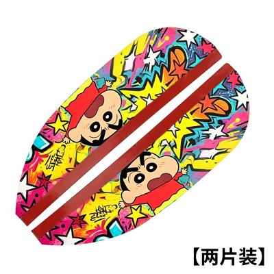 shield, universal car decorative accessory, Rearview mirror rainproof sticker - uv-graffiti-rain-visors-xiao-xin-set-of-two