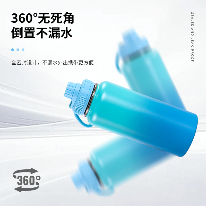 跨境304不锈钢太空壶高颜值大容量真空保温杯户外便携运动水壶|undefined