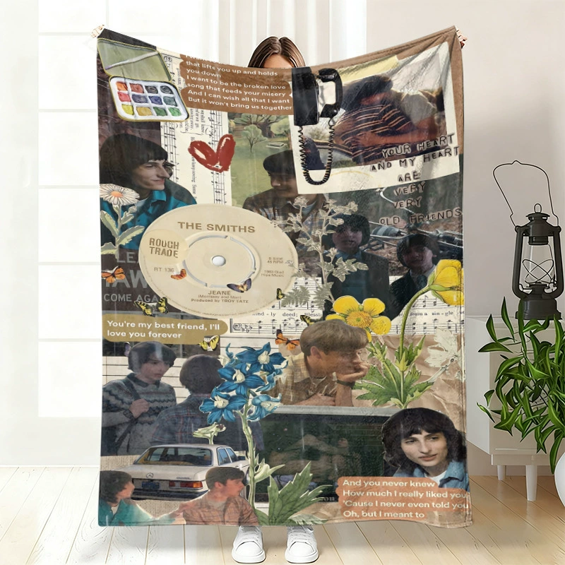 Плюшевая флисовая плед-одеяло BylerCP (в стиле Stranger Things), мягкий для отдыха, 70×100–150×200 см