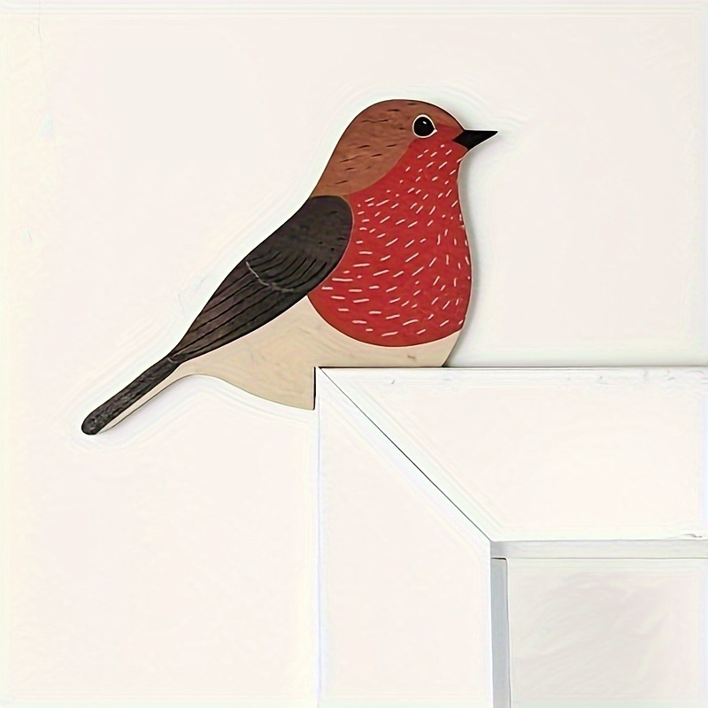 Colgante transfronterizo nuevo producto 2 piezas de madera bohemia pájaro decoración de pared estilo hogar marco de puerta gabinete decoración de esquina