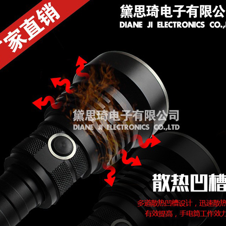 Cross -border dedicated to T6 L2 ultra -bright strong light flashlight Outdoor hunting flashlight 500 meters 18650 charging 3