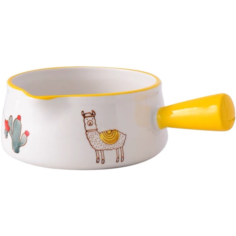 Ceramic commercial small milk pot milk pot with handle Milk Cup Milk Cup coffee appliance Western restaurant steak sauce small sauce bucket