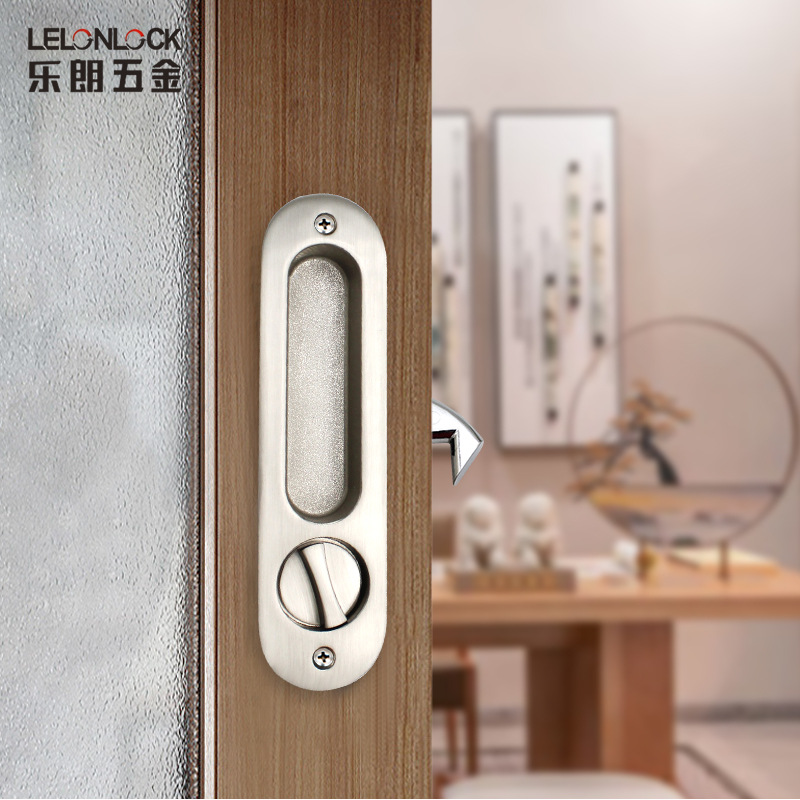 Cerradura de gancho de puerta deslizante invisible de aleación de zinc cerradura de puerta deslizante balcón incrustada cerradura de puerta deslizante de tracción oculta cerradura de puerta deslizante cocina interior cerradura de puerta deslizante BK