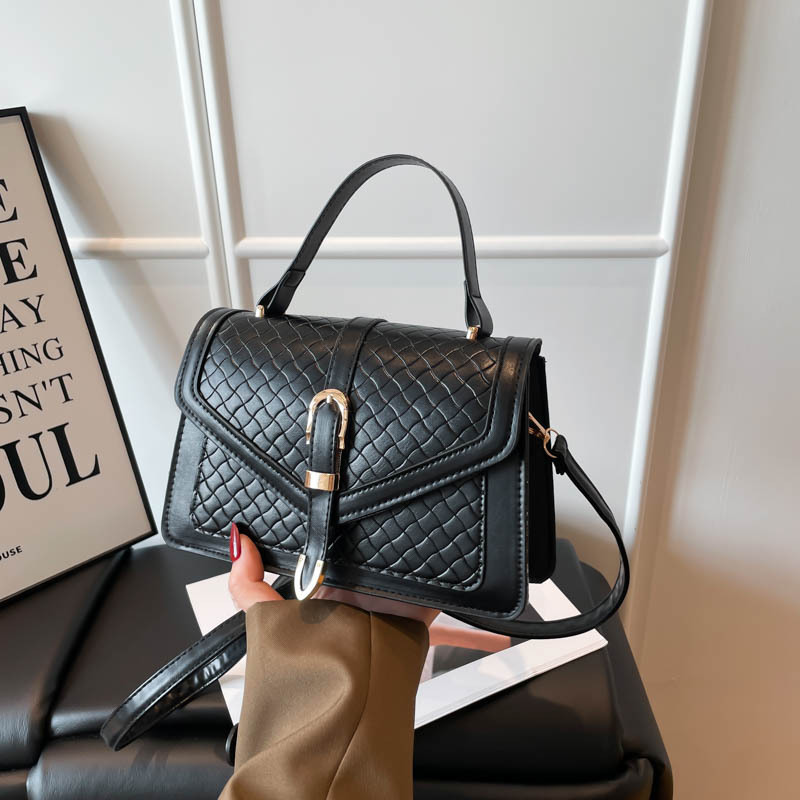 小众设计包包女包2025秋冬新款小方包编织纹女士单肩包跨境斜挎包