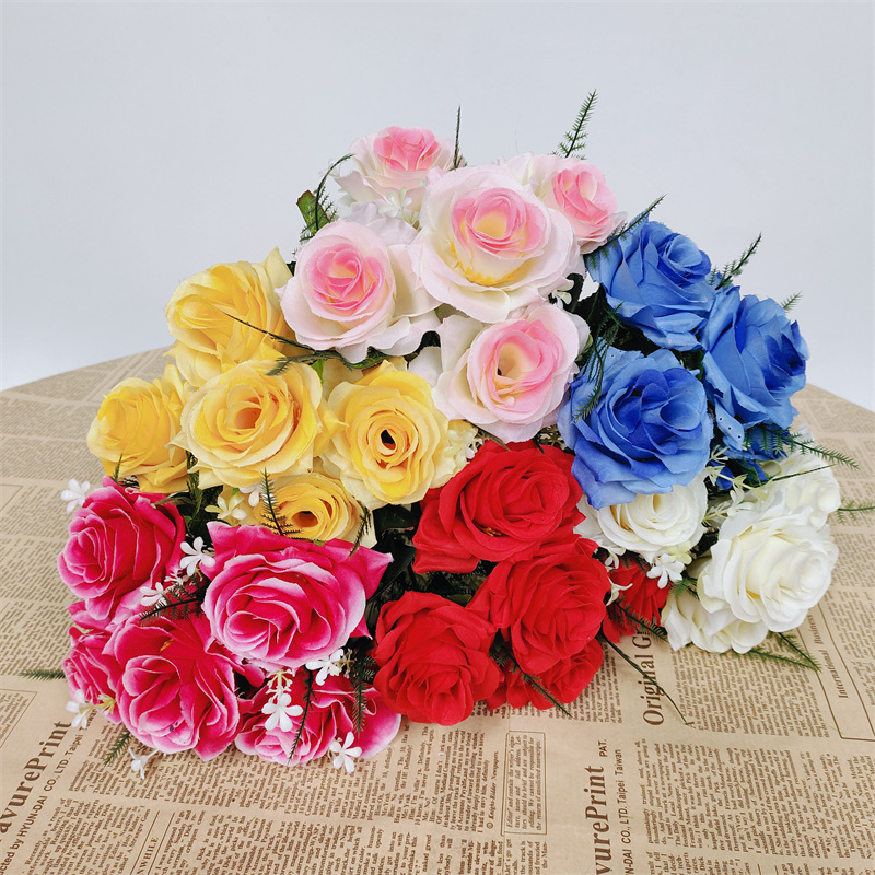 flores falsas flores de plástico ramo de flores de cascada flores secas decoración del hogar flores biónicas