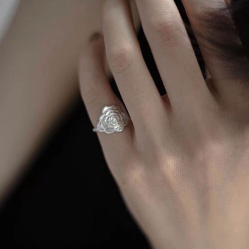 Feminine Flower Petal Fashion Niche Open Ring Tail Finger Ring Simple Internet Celebrity New Arrival Chinese Style Ring