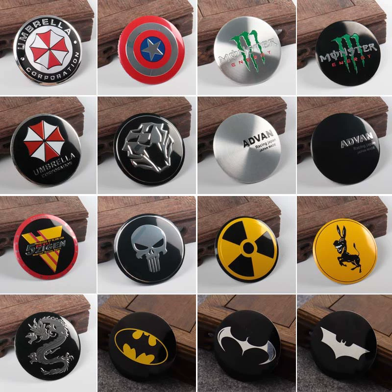 Универсальная модифицированная центральная крышка ступицы колеса, алюминиевая изогнутая крышка колеса, 65 мм, различные логотипы, автомобильные логотипы можно прикрепить по желанию