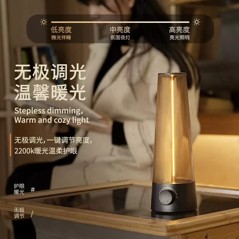新款弦影复古灯usb充电床头灯创意氛围感家居桌面摆件礼物小夜灯|undefined
