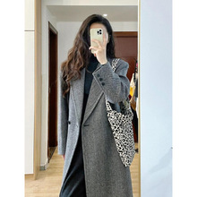 中长款毛呢外套呢子大衣女秋冬季气质时尚感2025年新款赫本风气质