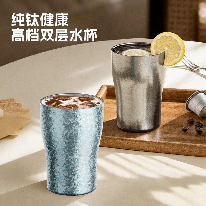 Jinweike Нержавеющая часть? Actually brand Jinweike, Pure Titanium Coke Cup Double-layer Insulated Outdoor Beer Freshness Drink Cup Gift Insulated Titanium Cup Can Be Wholesale