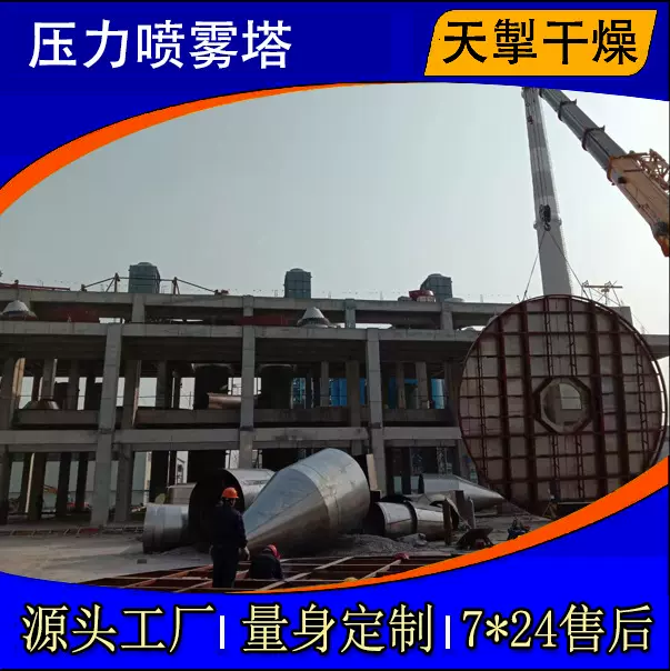 大型离心式喷雾干燥塔现场制作，压力喷雾干燥机，非标高定设计生