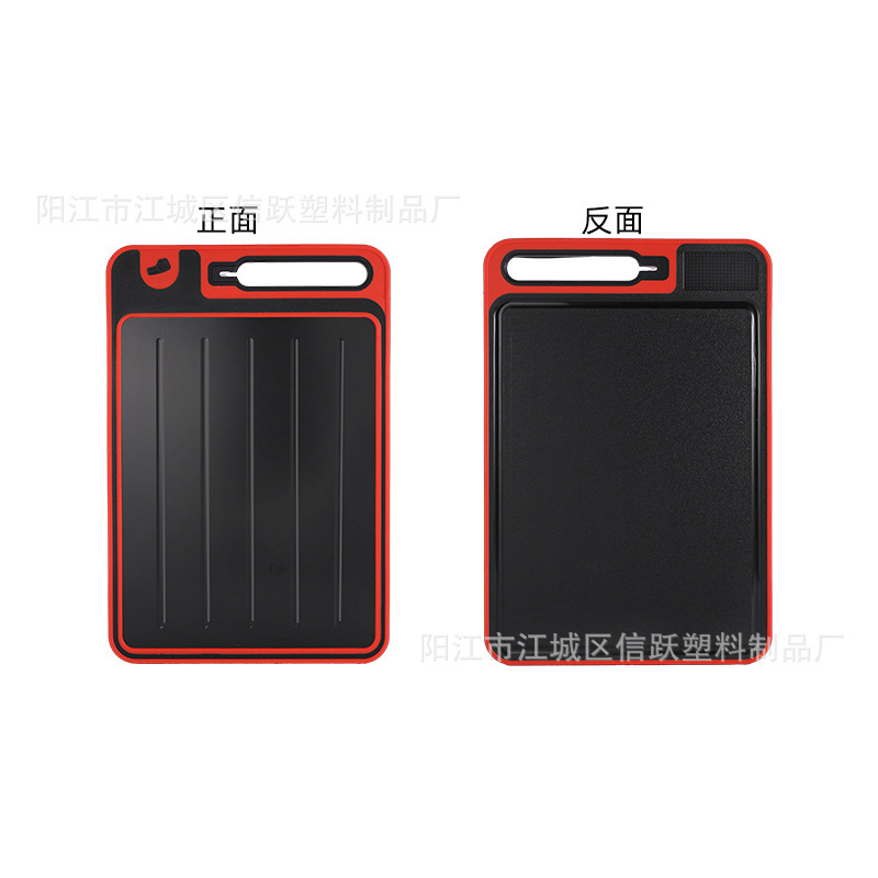 Fábrica de suministro directo de nuevo tipo de cocina doble uso de tablero de paja de trigo de grado alimenticio PP tablero de corte de acero inoxidable tablero de corte de verduras