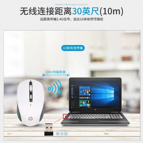 HP беспроводная мышь, лёгкая ручная для ноутбука, S1000, 1000 plus, бизнес-версия