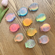 手机气囊支架韩国ins小众立体镭射鲷鱼烧可爱炫彩镭射伸缩指环扣