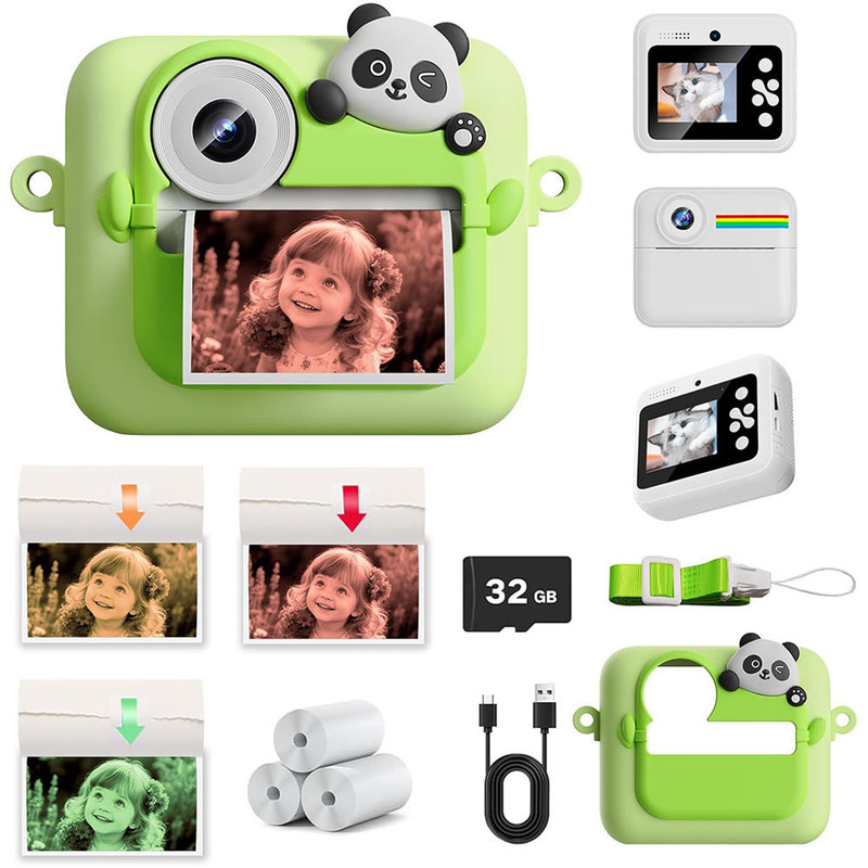 Cross-Border Popular Polaroid Children's Camera That Can Take Pictures and Print Directly to Produce Color Photos Toy Birthday Gift for Women