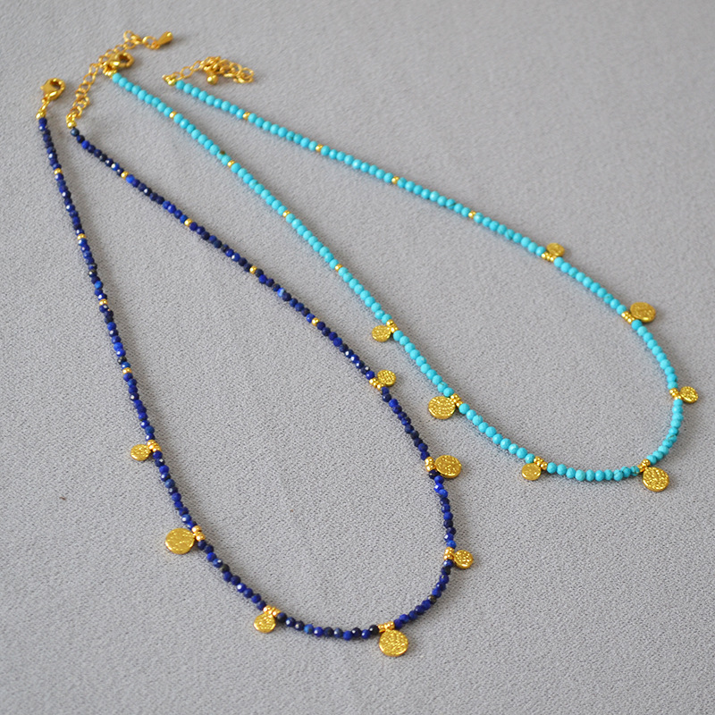 Décontractée Sucré Géométrique Turquoise Lapis Lazuli Laiton Pendentif 1 Pièce display picture 1