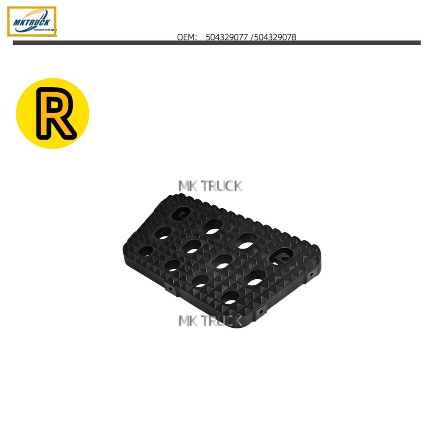 Piezas de fábrica para Iveco nuevo Tector pedal camión 504329078 504329077