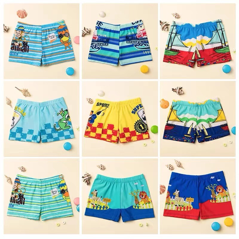Children's swimming trunks new boxer boys children's big boys hot spring beach learning swimming quick-drying swimming trunks wholesale