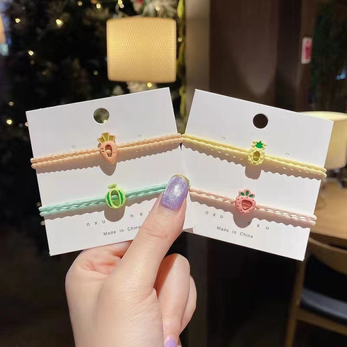 Japanese small fresh fruit hair ring net red hair rope bracelet dual-use small rubber band headband women's online shop small gifts wholesale