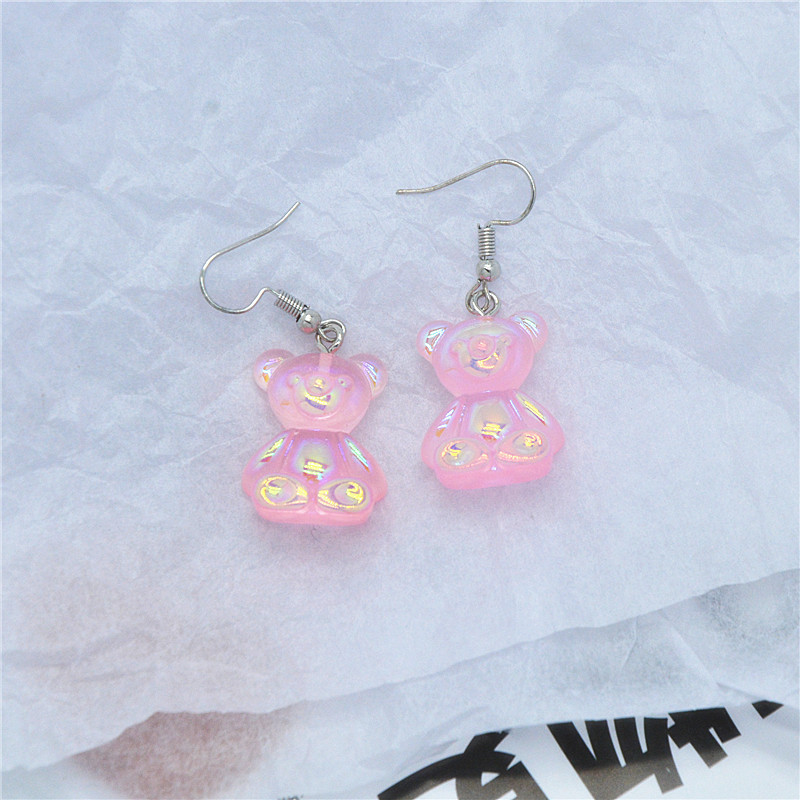Daily Occasion Resin Material 1 Pair Cute Cartoon Colorful Tree Resin Women'S Drop Earrings Earrings Ear Hook