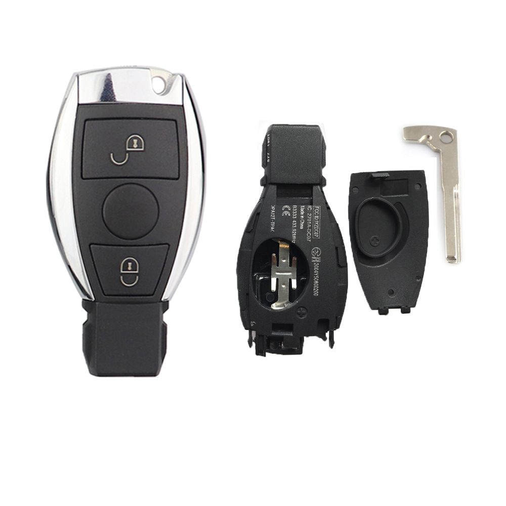 Suitable for Mercedes-Benz 2-Key, 3-Key, 4-Key Single Battery Holder Remote Control Car Key Shell Replacement Shell