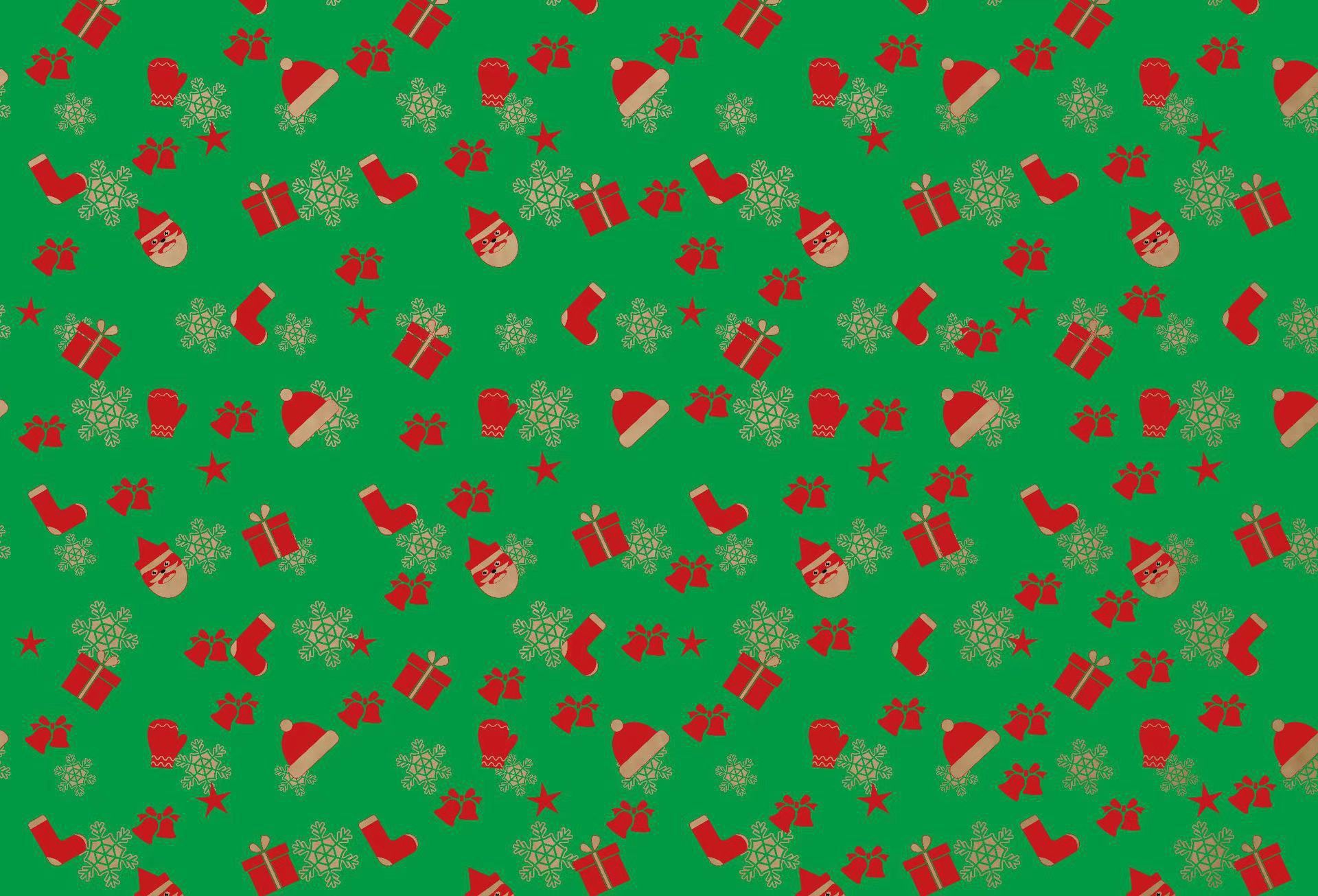 새로운 크리스마스 포장지 [녹색 모자 선물]