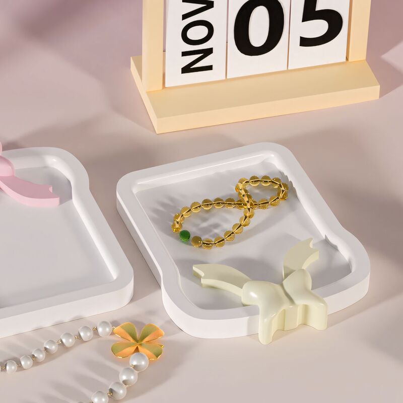 得意洋洋diy蝴蝶结托盘滴胶模具家具饰品石膏摆件收纳盘硅胶模具|undefined