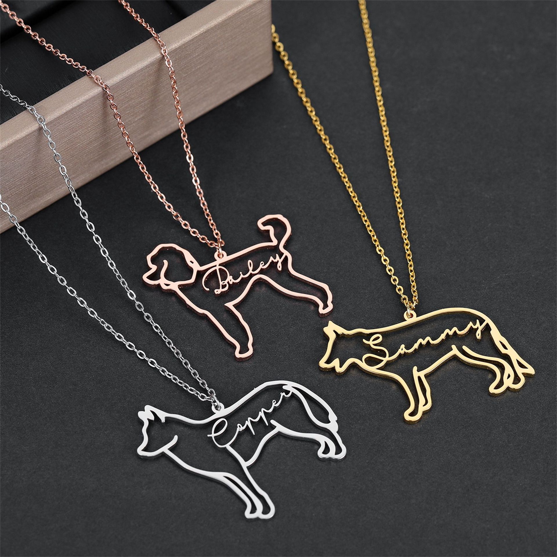 Fashion Animal Stainless Steel Plating Hollow Out Necklace_colorza_3