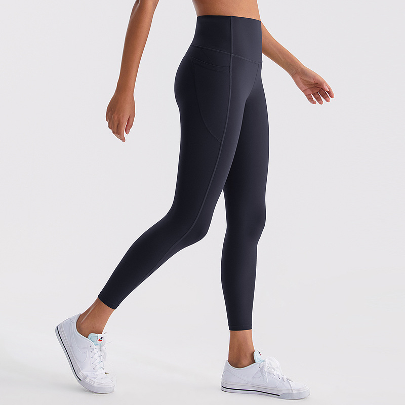 Pantalones de yoga de licra para mujer, de cintura alta, pantalones de fitness con efecto segunda piel, pantalones moldeadores de glúteos y cintura, leggings deportivos que absorben la humedad y de secado rápido.