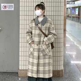 毛呢大衣女毛呢外套赫本风2024新款秋冬季森系加厚小个子韩系冬天