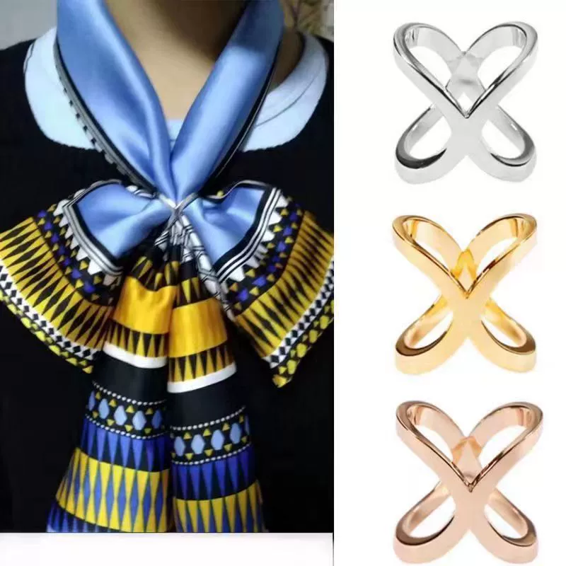 Производитель Creative Miwang Star Golding Silk Scarf пряжка многофункциональный крест полый легкий лапша шелковый шарф свиная пряжка