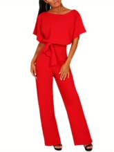 N 72531 Button Tie Sleeves Jumpsuit ϵ������� �羳