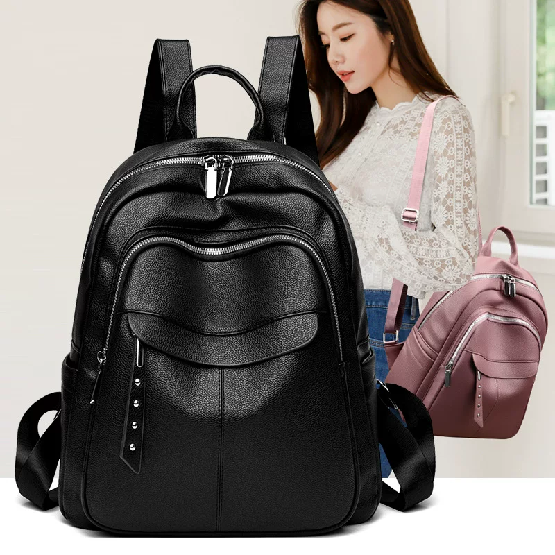 Backpack, school backpack for elementary students, 34×12×28 cm, laptop-friendly, simple elegant design