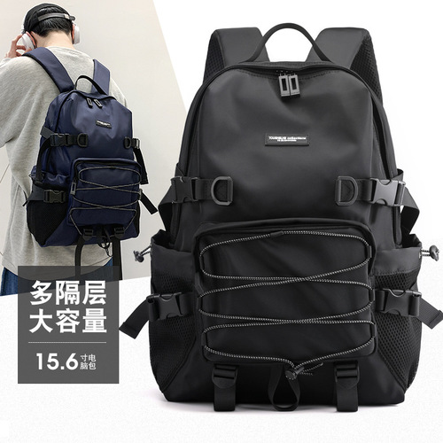 New Korean style trendy backpack, fashionable and personalized travel backpack, large capacity student school bag, outdoor anti-theft backpack