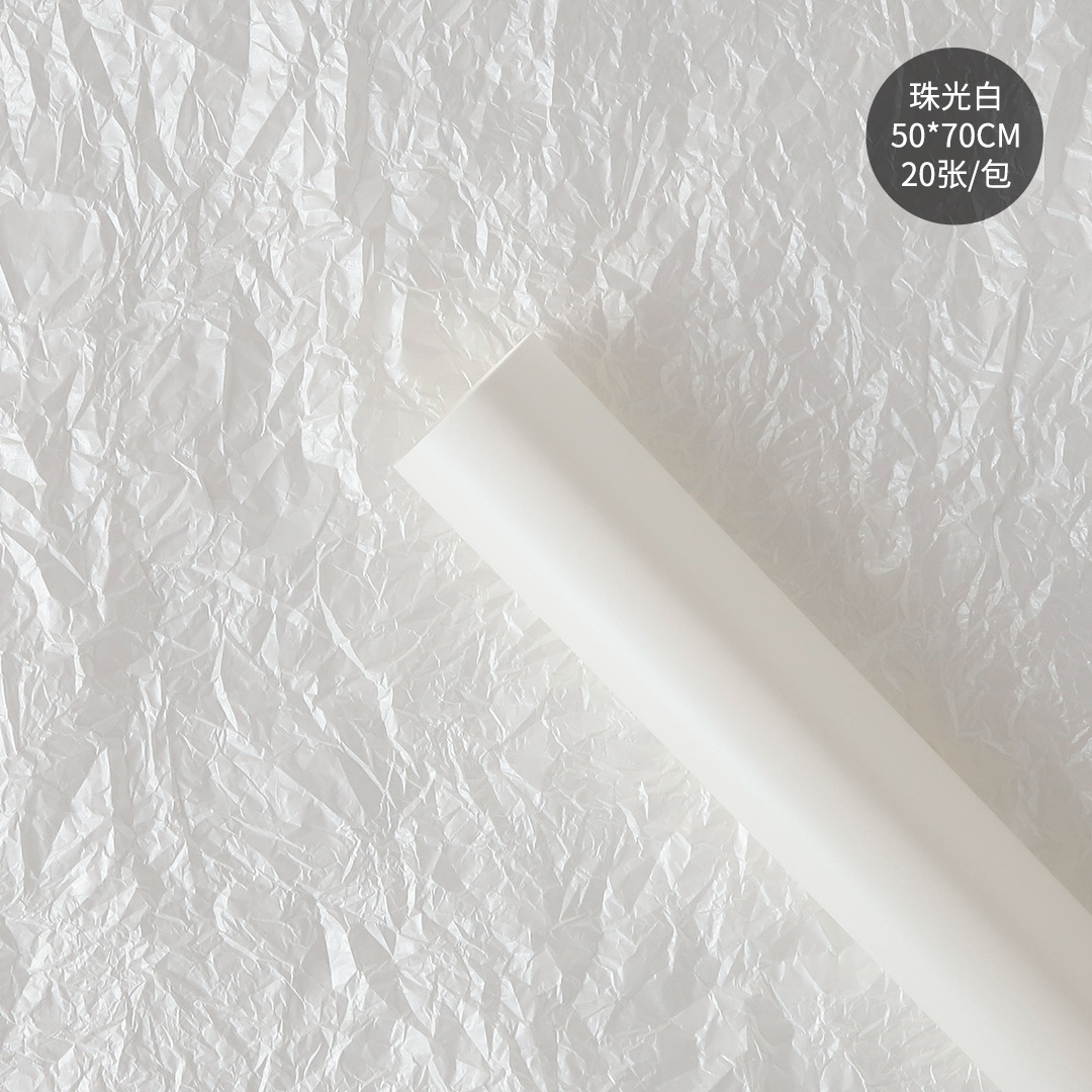 Papel de pera perla impermeable base de ramo de papel de forro papel de embalaje de flores al por mayor para hornear papel de embalaje floral