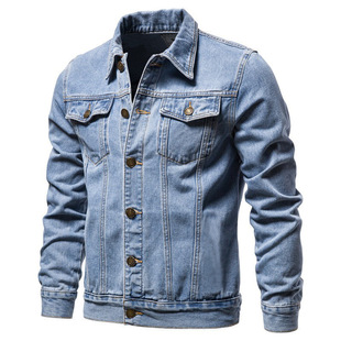 Демисезонная джинсовая куртка, мужской кардиган для отдыха, 2023, в корейском стиле, большой размер