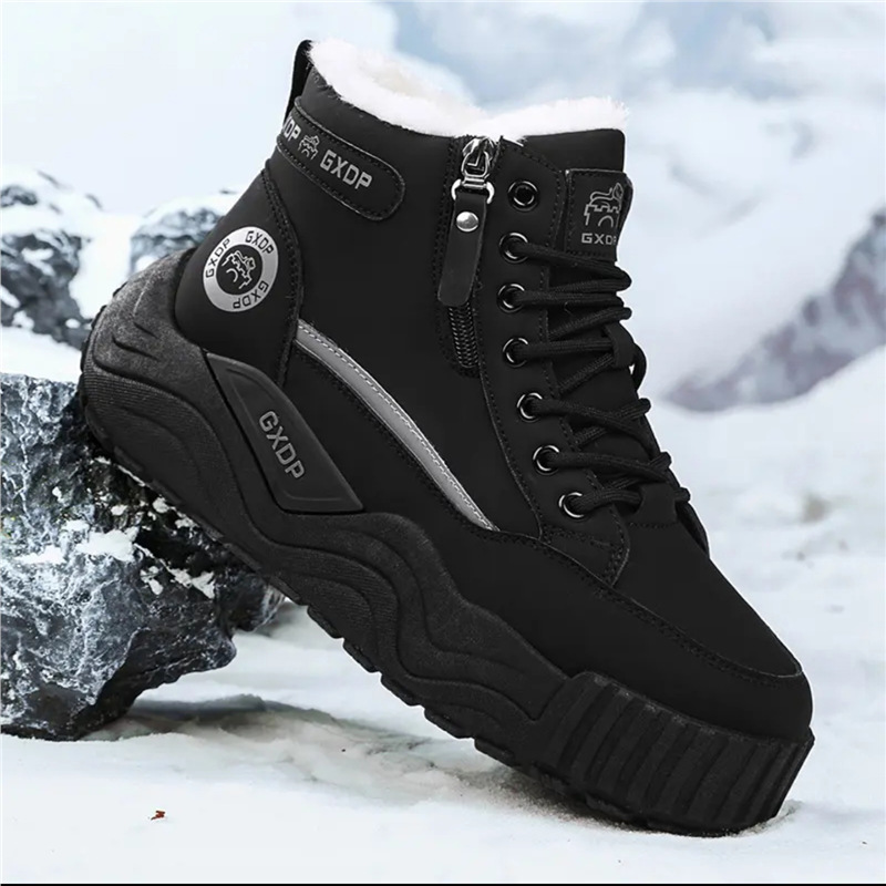 华禹精选好物男鞋飞行员雪地靴冬季加绒加厚保暖短靴男士户外棉靴