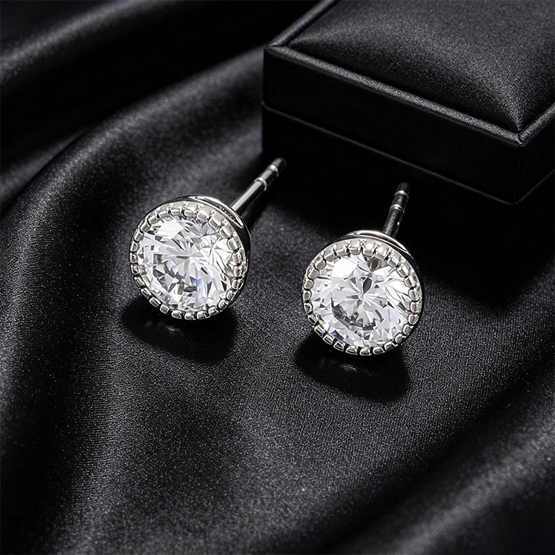 Pendientes Geométricos Redondos Calados de Aleación de Cobre Galvanizado para Mujer