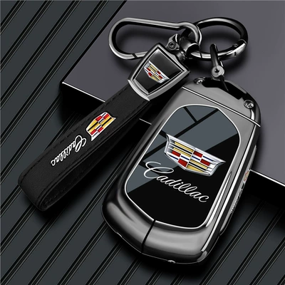 Special Cadillac Xt5 Key Car key bag - vinyl-cadillac-a-model-5-keys-piano-black-rope-buckle