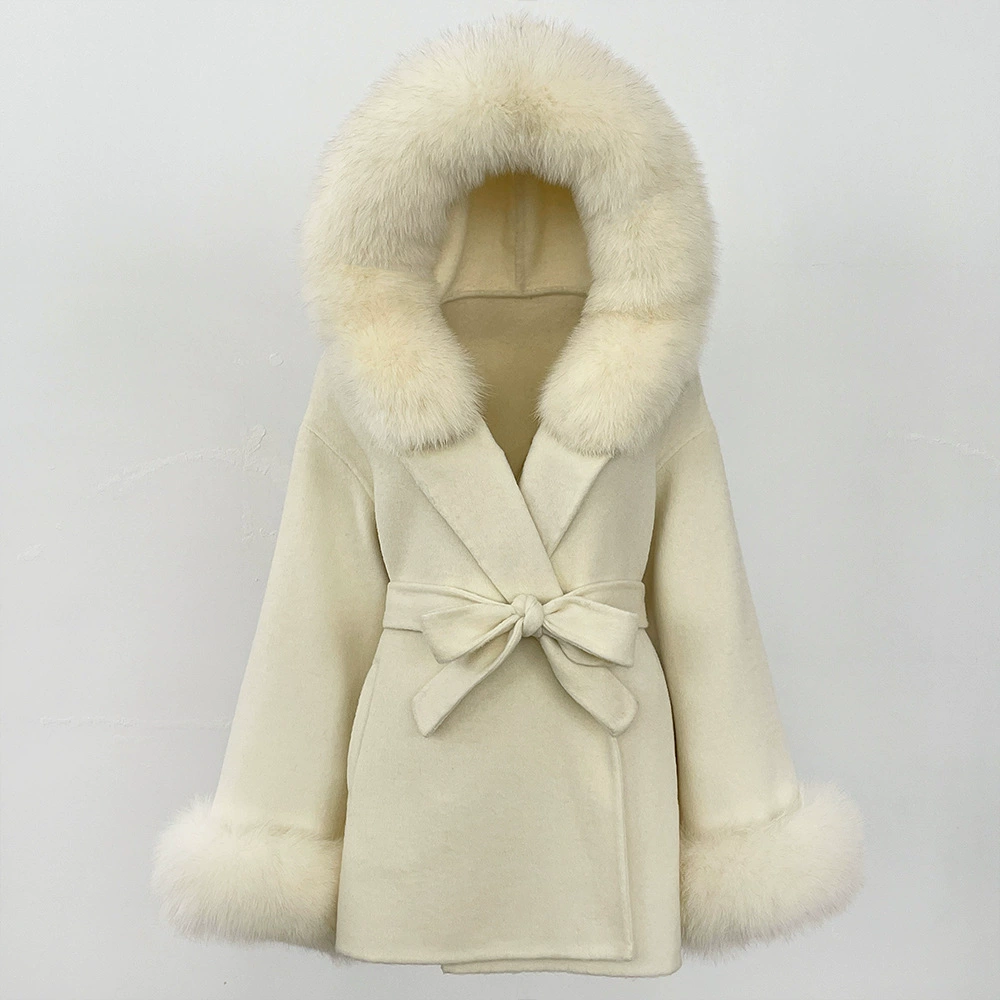 Демисезонное шерстяное пальто, двусторонняя шерстяная худи, mid-length