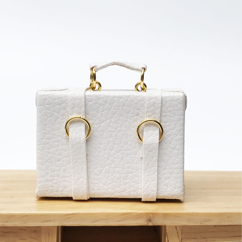 1:12 casa de muñecas mini modelo soldado bjd accesorios equipaje portátil antigua maleta bolsa