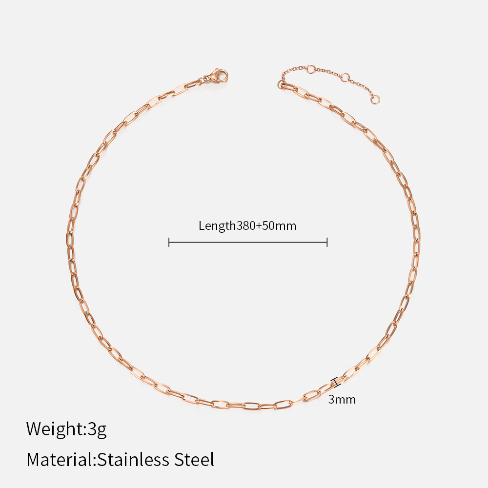 Simple Style Geometric Stainless Steel Gold Plated Necklace