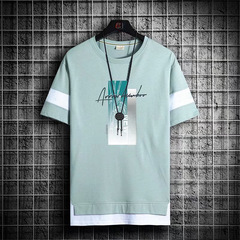 Men's Short Sleeve 2023 New Summer Ice Silk Half Sleeve Men's T-Shirt Trendy Trendy Versatile T-Shirt Student Top 