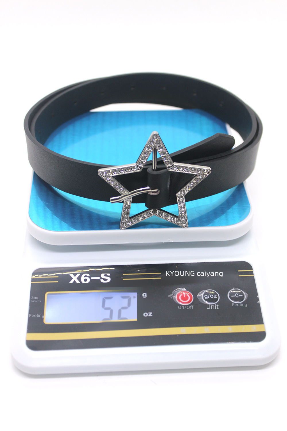 Nowość w stylu Spice Girl Millennium Pink Belt Amerykański styl Metalowa klamra Pięcioramienna gwiazda Pełny pas wiertniczy Pasek na każdy mecz_voghion.com