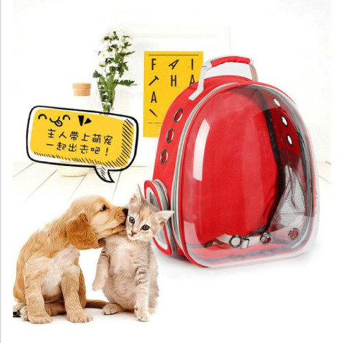 Cross-border semi-space cat bag panoramic transparent portable outdoor breathable pet bag large capacity dog and cat backpack