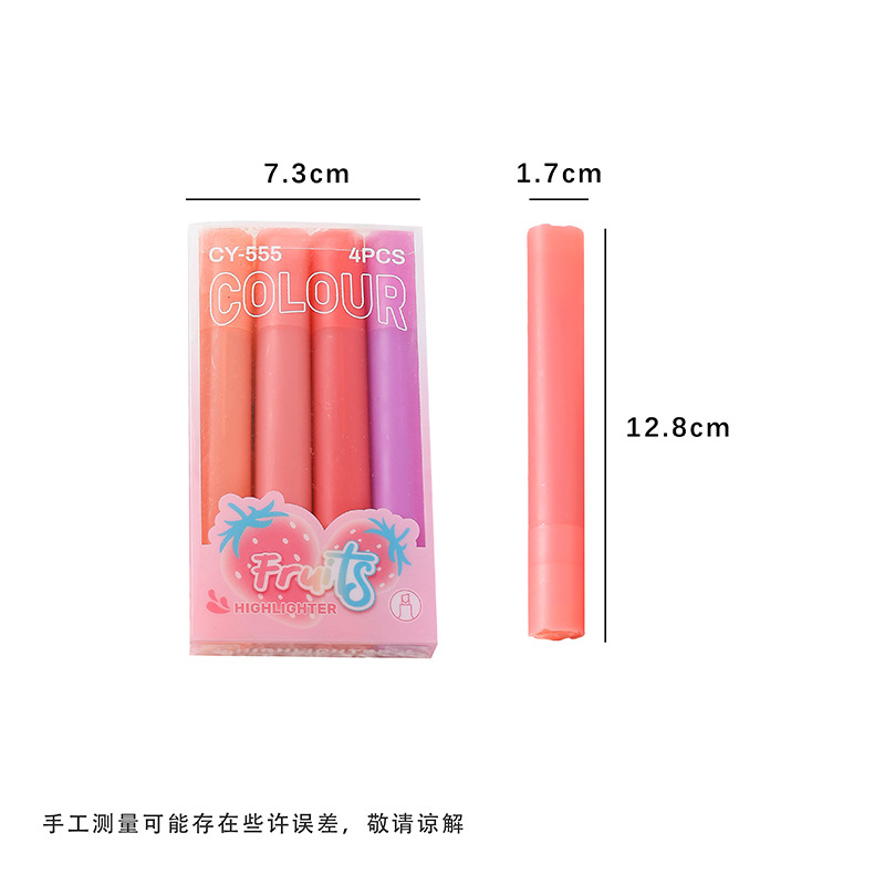 Nuevo resaltador de color caramelo, protector para los ojos de los estudiantes, marcador de marcado en el aula, bolígrafo de mano de color, marcador fresco pequeño